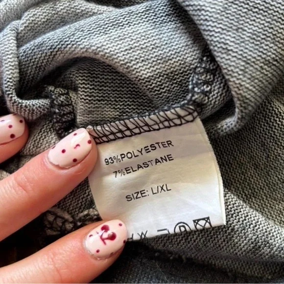 Zebra print long sleeve top Y2K black grey animal print L/XL 💋 - Picture 6 of 7